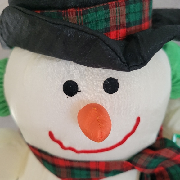 Vintage Nylon Snowman Plush Soft Adorable - Picture 6 of 7